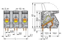 Leiterplattenklemme Hebel 2716-205