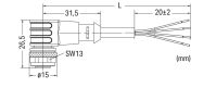 Power-Leitung M12A-Bu. 756-3102/040-100