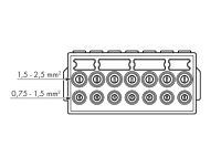 Steckerteil o. PE-Kontakt 267-521