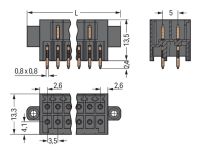 THR-Stiftleiste 2-reihig 713-1404/117-000