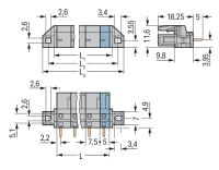 THT-Federleiste gerade 232-734/031-000