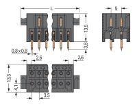 THT-Stiftleiste 2-reihig 713-1470/037-000