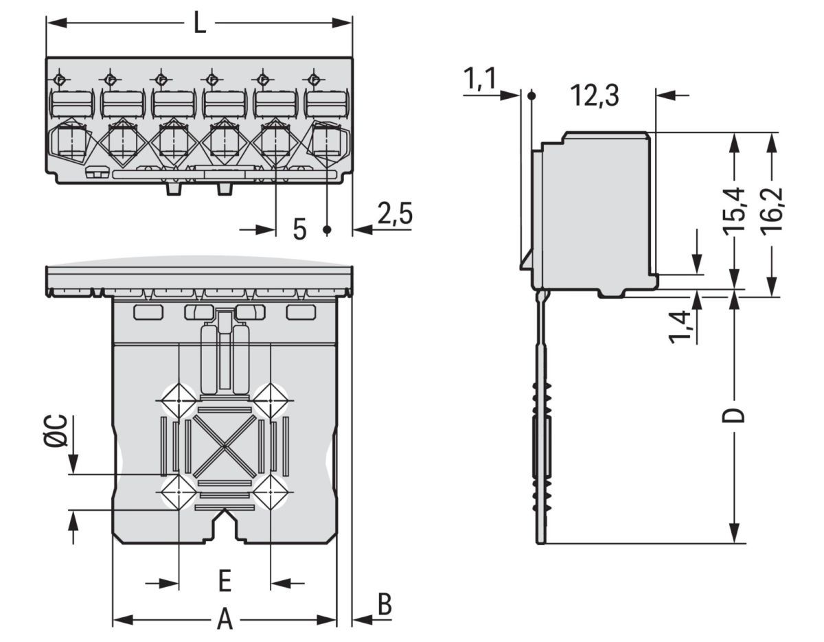 1-Leiter-Federleiste 2092-1106/000-1000