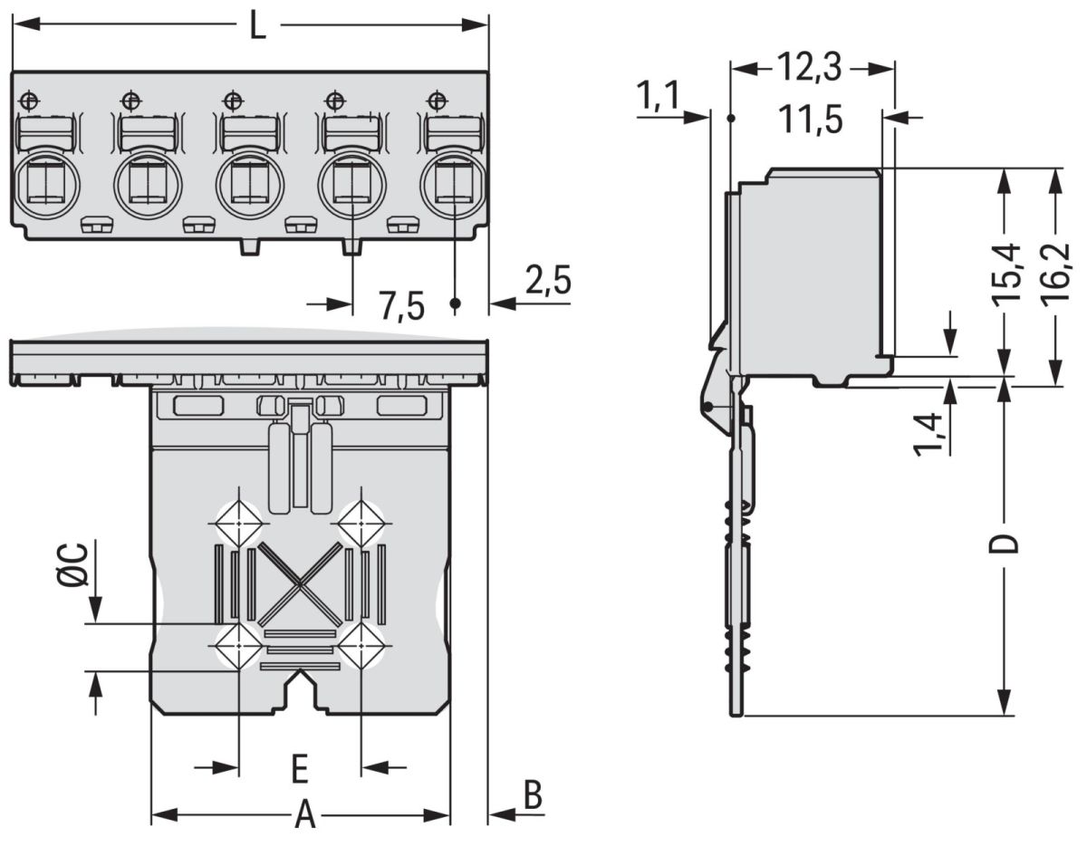1-Leiter-Federleiste 2092-3103/002-000