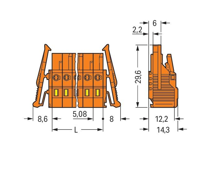 1-Leiter-Federleiste 231-311/037-000