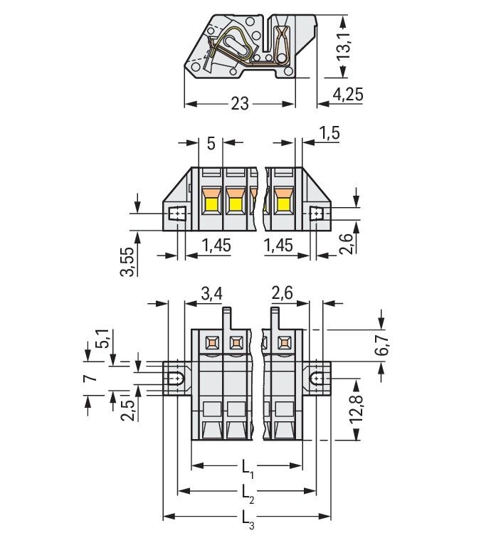1-Leiter Federleiste 721-303/031-000