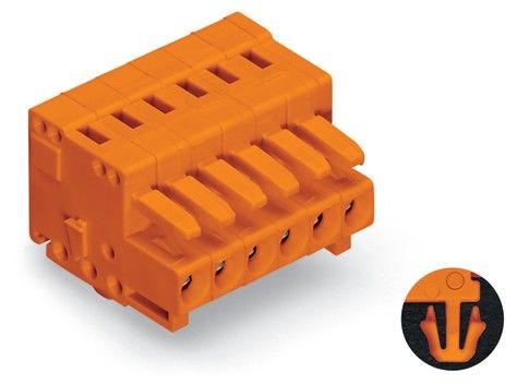 1-Leiter-Federleiste 734-206/008-000