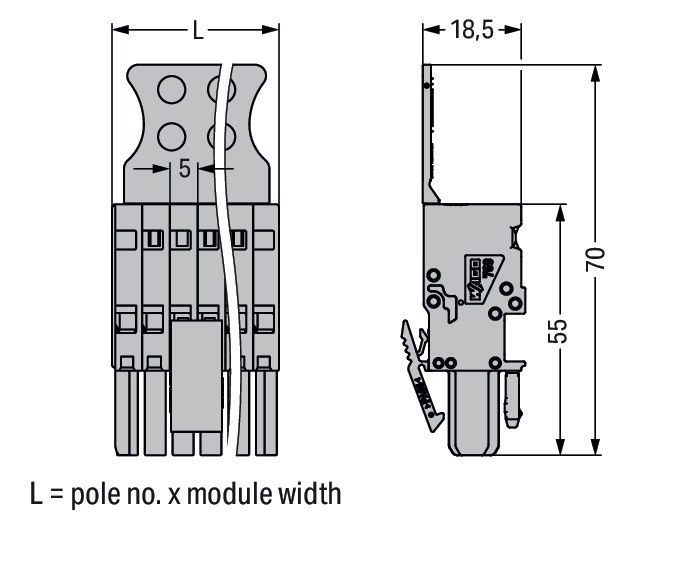 1-Leiter-Federleiste 769-102/142-000