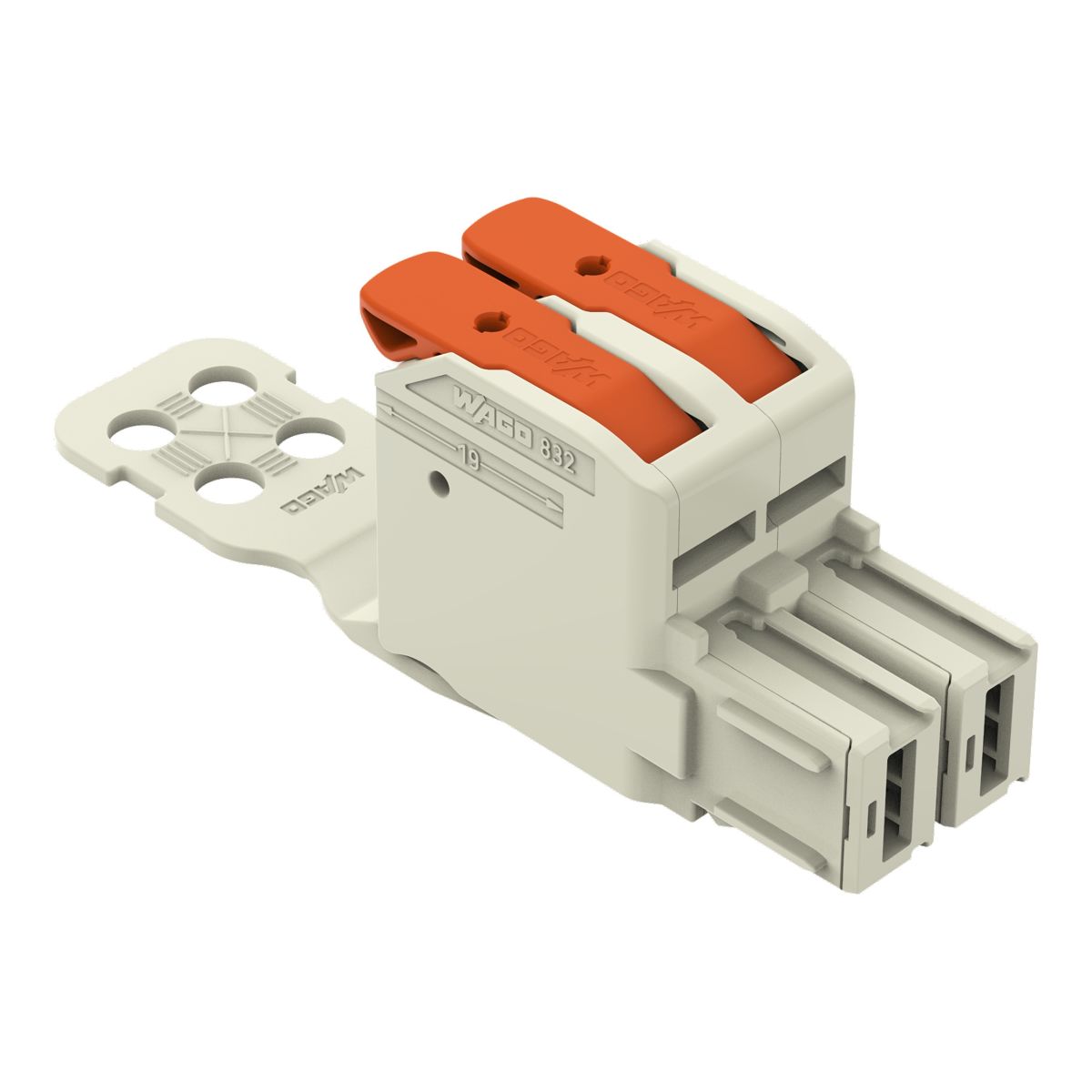 1-Leiter-Federleiste Hebel 832-1102/332-000