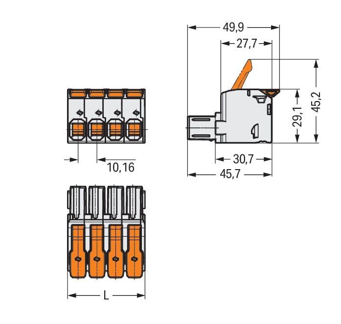 1-Leiter-Federleiste,Hebel 832-1104/000-9037
