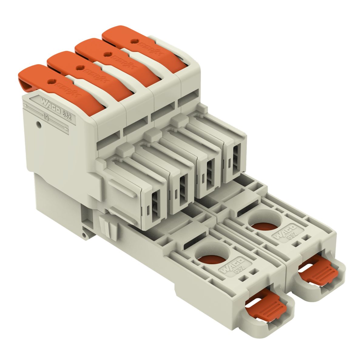 1-Leiter-Federleiste,Hebel 832-1104/306-000