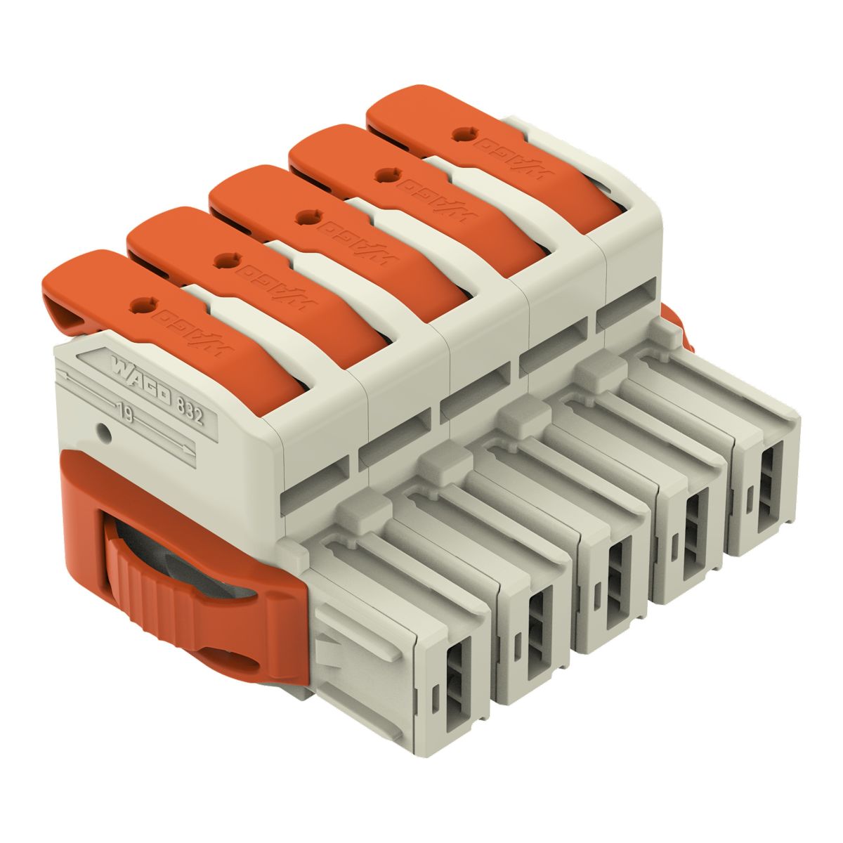 1-Leiter-Federleiste Hebel 832-1105/037-000