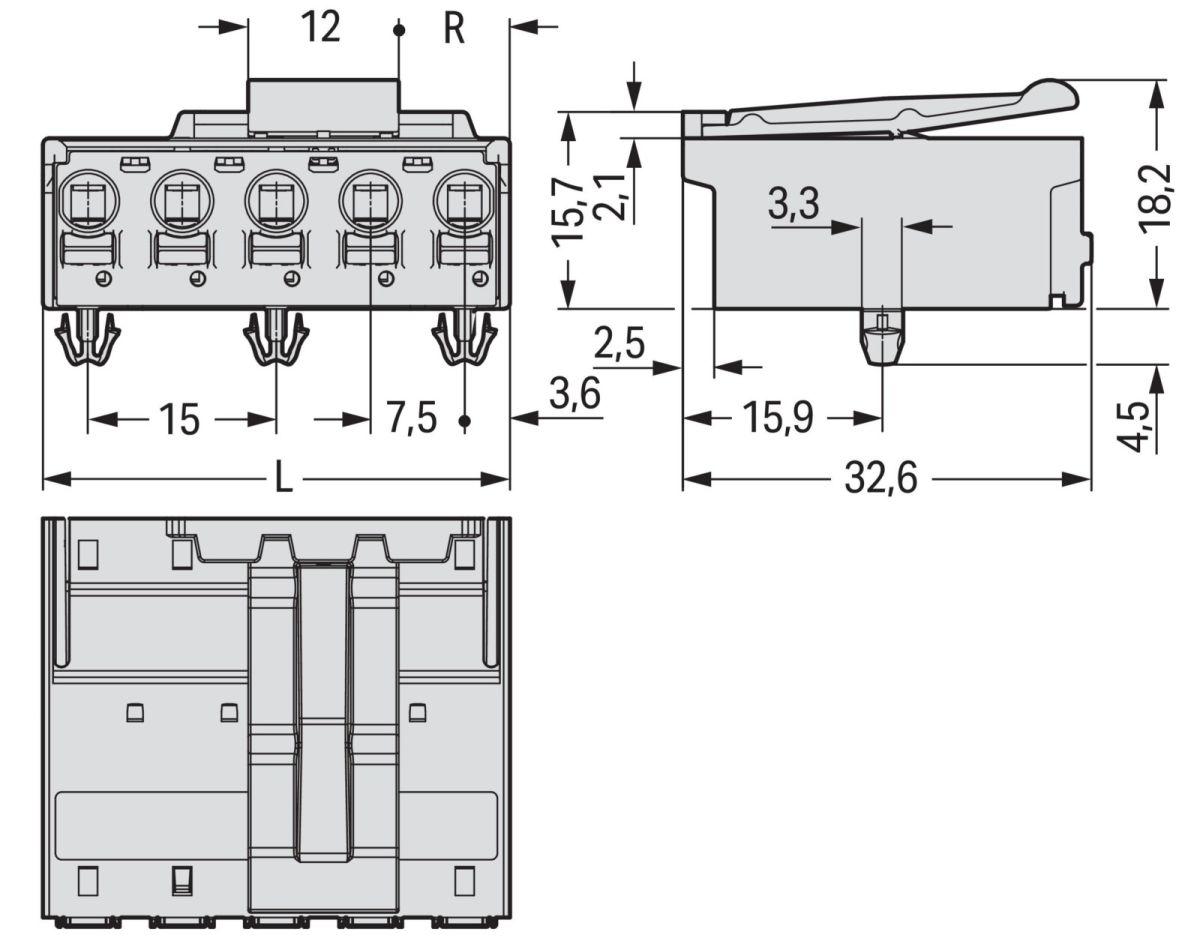 1-Leiter-Stiftleiste 2092-3522/020-000