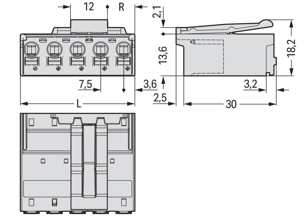 1-Leiter-Stiftleiste 2092-3525/002-000