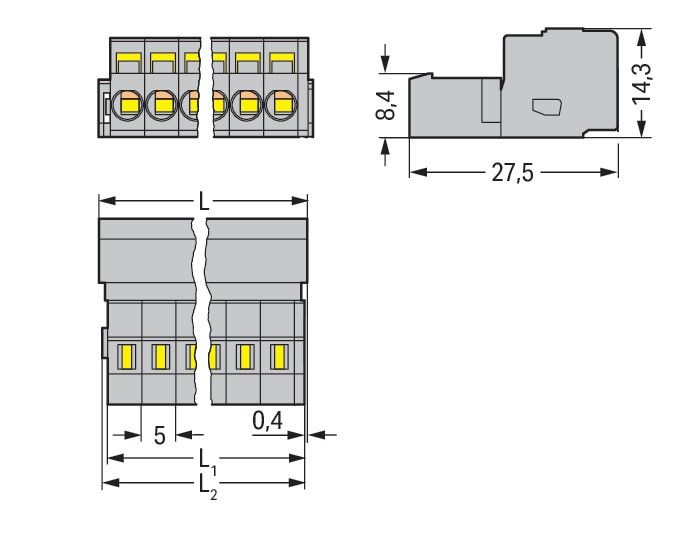 1-Leiter-Stiftleiste 231-603/032-000