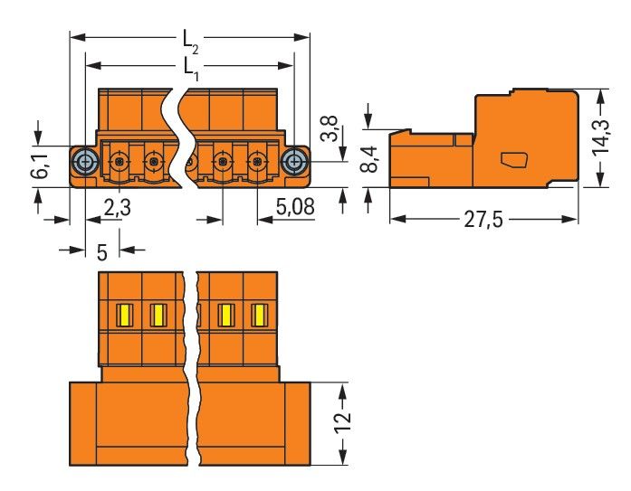 1-Leiter-Stiftleiste 231-637/109-000