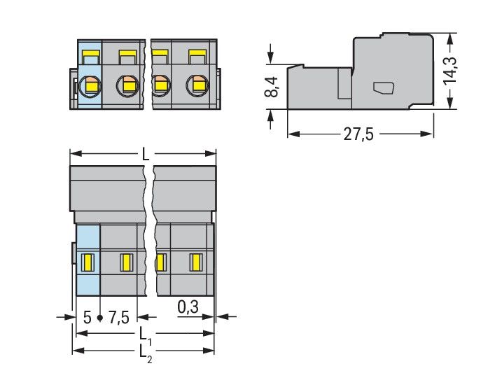 1-Leiter-Stiftleiste 731-607