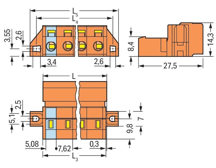 1-Leiter-Stiftleiste 731-639/019-000
