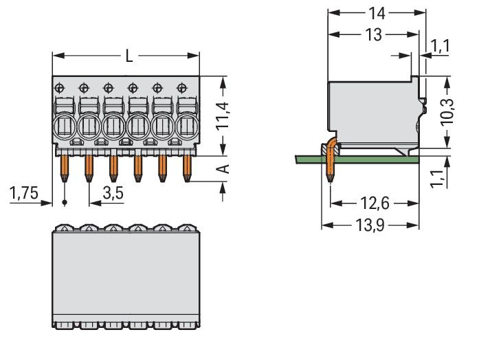 1-Leiter-THT-Federleiste 2091-1375/000-5000