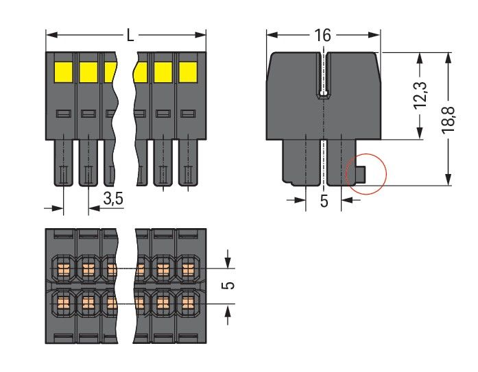 1-LeiterFederleiste2reihig 713-1104/000-047