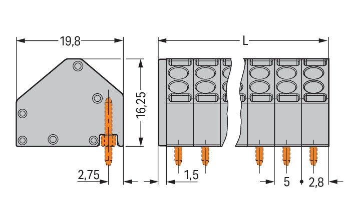 2-Leiter-Federleiste 806-109
