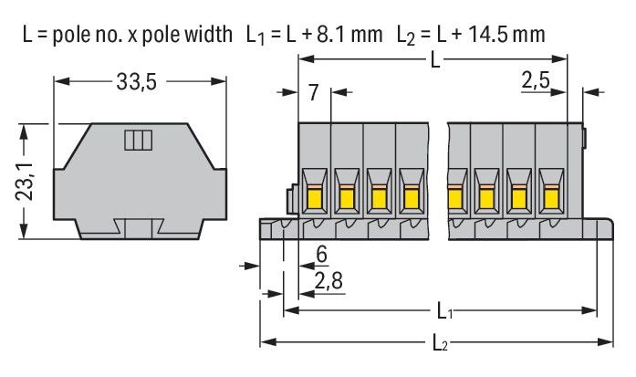 2-Leiter-Klemmenleiste 262-112