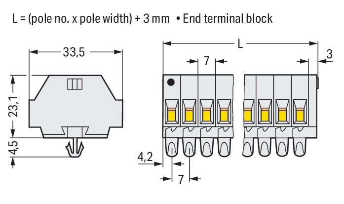2-Leiter-Klemmenleiste 262-188
