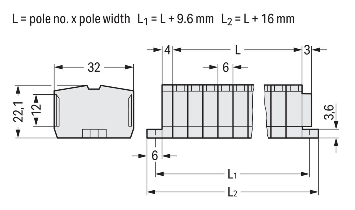 2-Leiter-Klemmenleiste 264-134