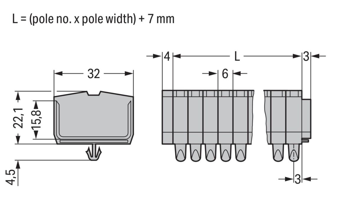 2-Leiter-Klemmenleiste 264-161