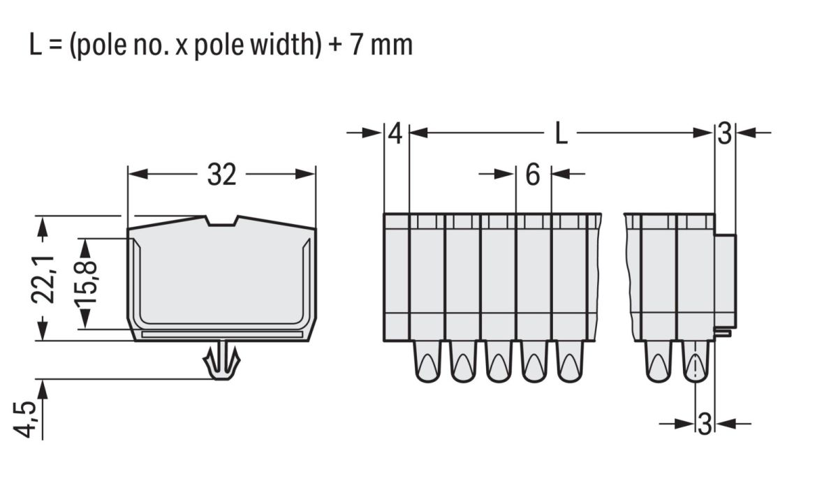 2-Leiter-Klemmenleiste 264-182