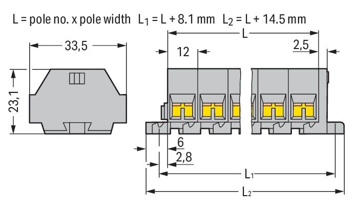 4-Leiter-Klemmenleiste 262-206 4-Leiter-Klemmenleiste 262-206