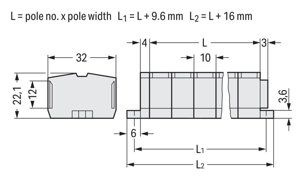 4-Leiter-Klemmenleiste 264-240
