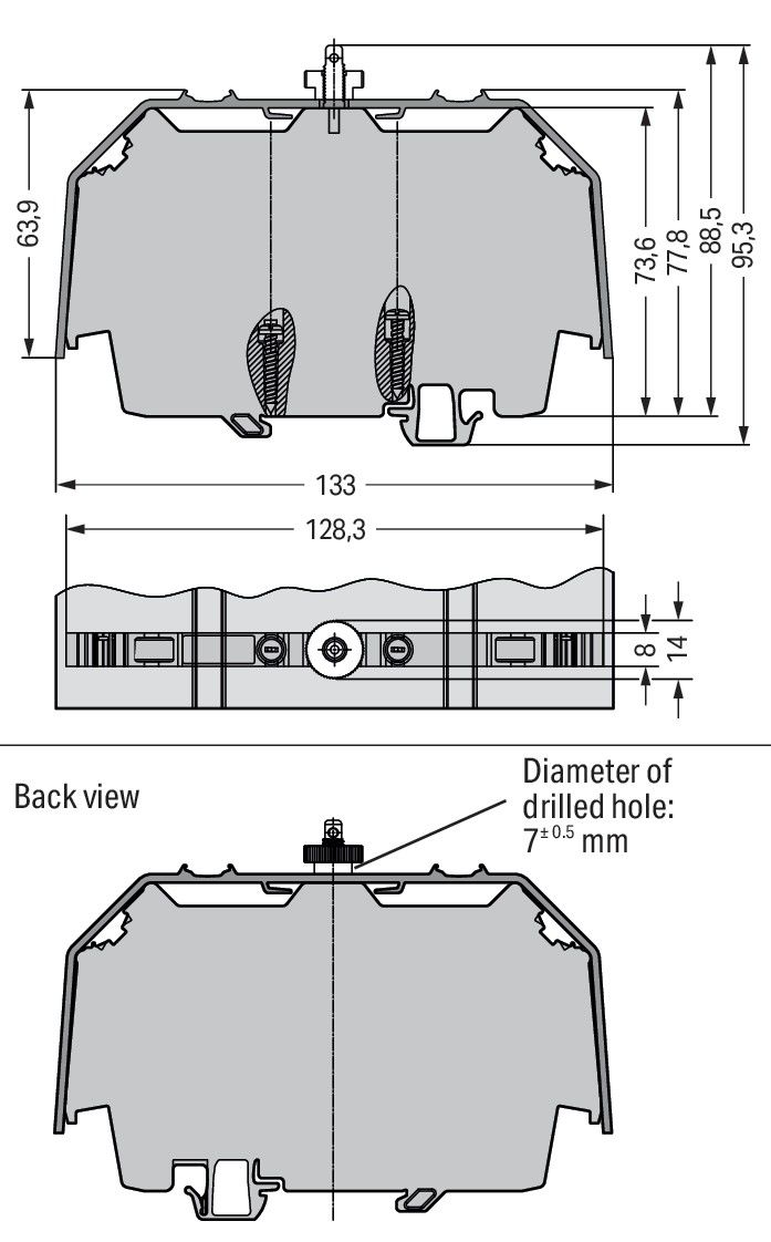 Abdeckprofilträger Typ 3 709-169