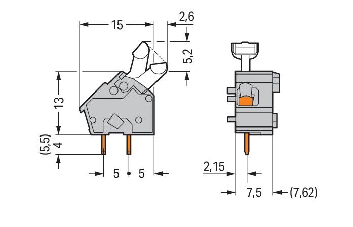 Anreihbare Leiterplattenk. 256-501/332-000
