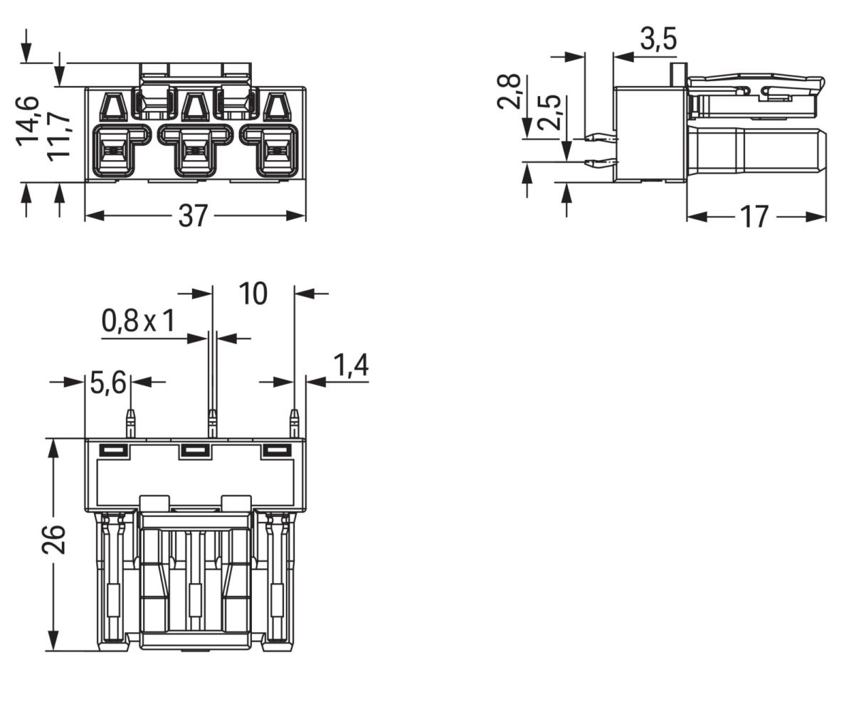 Buchse für Leiterplatten 770-843/062-000