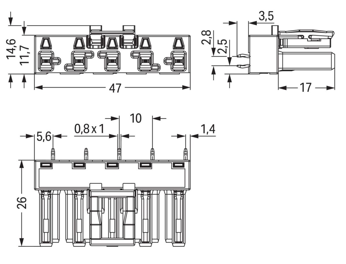 Buchse für Leiterplatten 770-885/082-000