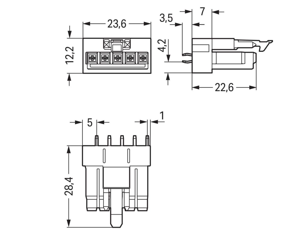 Buchse für Leiterplatten 890-805