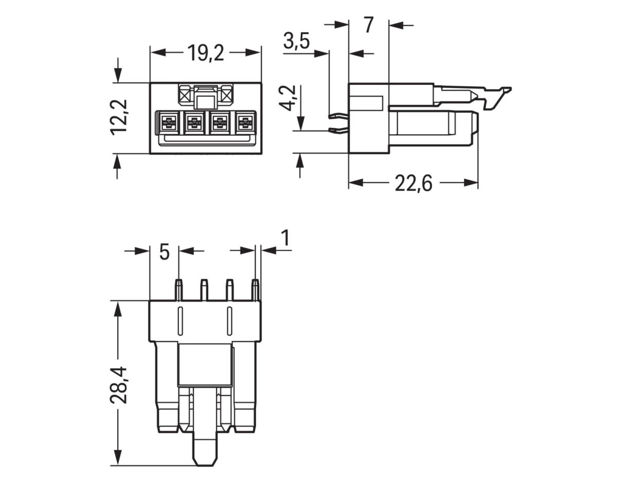 Buchse für Leiterplatten 890-824