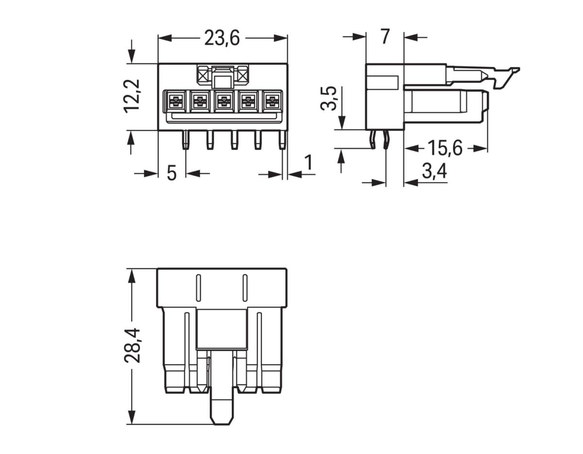 Buchse für Leiterplatten 890-845/011-000
