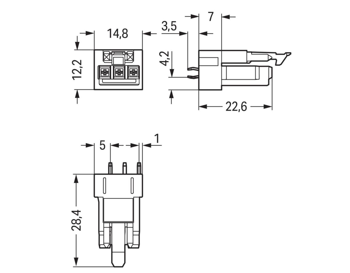 Buchse für Leiterplatten 890-863 Buchse für Leiterplatten 890-863