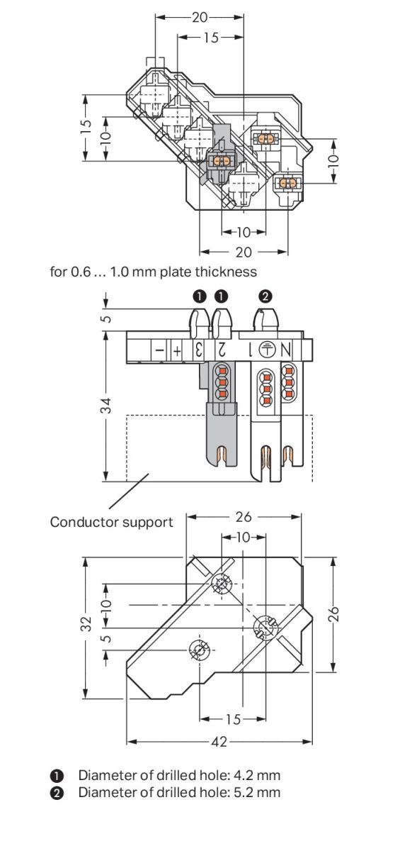 Buchsenteil o. PE-Kontakt 267-165 Buchsenteil o. PE-Kontakt 267-165