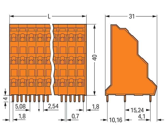 Dreistock-Leiterplattenkl. 737-403