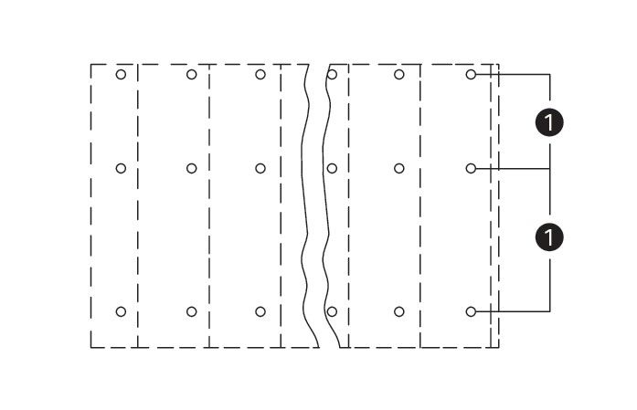 Dreistock-Leiterplattenkl. 737-608