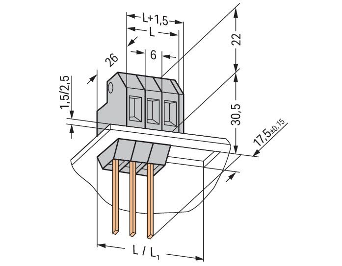 Durchführungsklemme 226-112