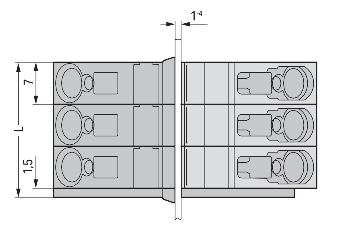 Durchführungsklemme 826-164