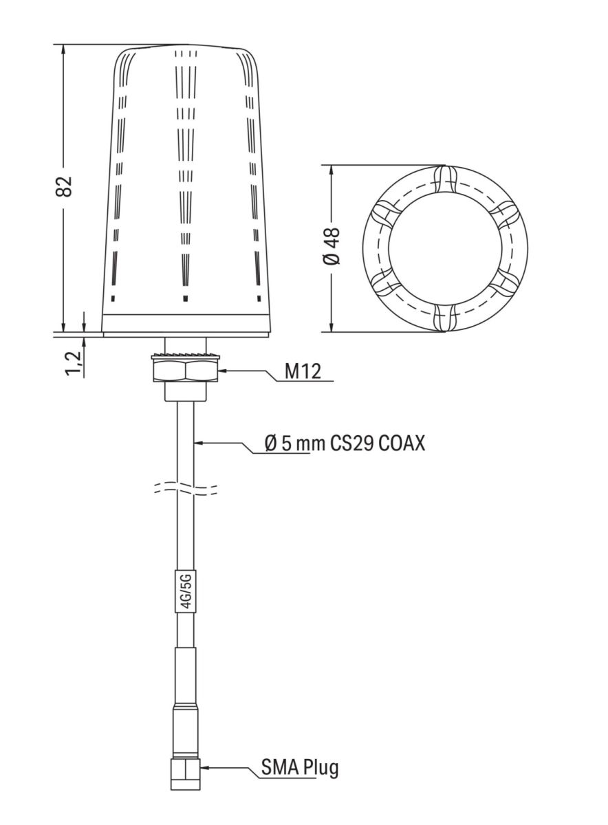 Funkantenne m. 2mAnschltg. 758-974