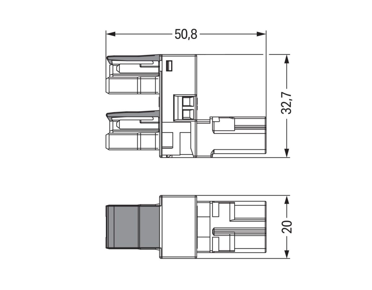 h-Verteiler 2-polig 770-1653