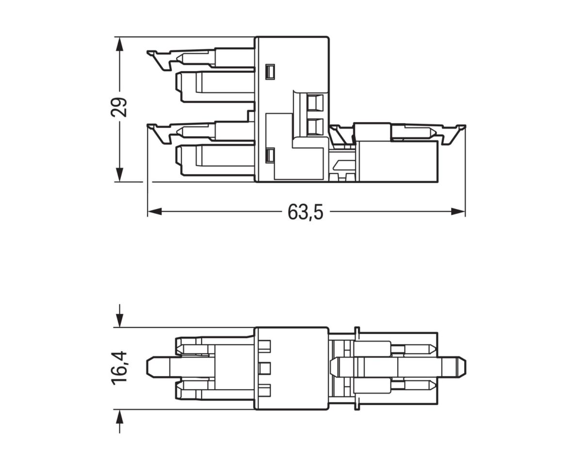 h-Verteiler 3-polig 890-1763