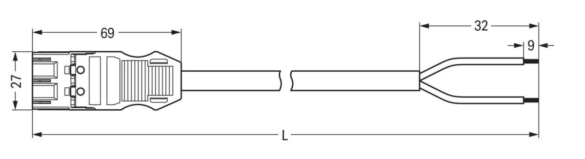 konfekt. Anschlussleitung 771-5001/186-000