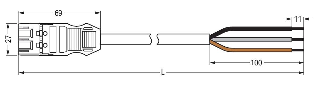 konfekt. Anschlussleitung 771-9373/266-605